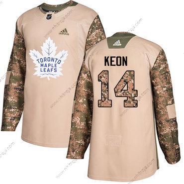 Adidas Herrar Toronto Maple Leafs #14 Dave Keon Camo Autentisk 2017 Veterans Day Stitched NHL Tröjor