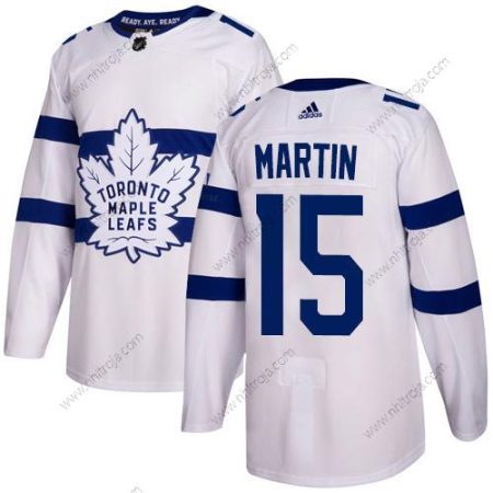 Adidas Herrar Toronto Maple Leafs #15 Matt Martin Vit Autentisk 2018 Stadium Series Stitched NHL Tröjor