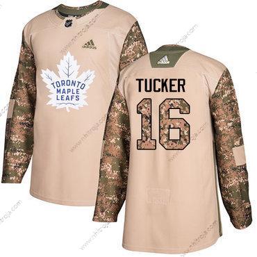 Adidas Herrar Toronto Maple Leafs #16 Darcy Tucker Camo Autentisk 2017 Veterans Day Stitched NHL Tröjor