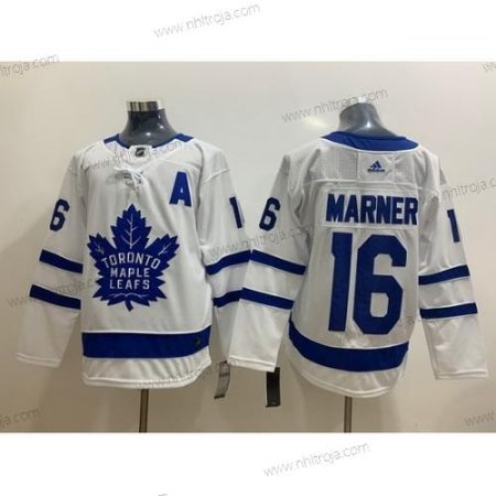 Adidas Herrar Toronto Maple Leafs #16 Mitchell Marner Vit With A Patch Stitched NHL Tröjor