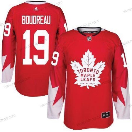 Adidas Herrar Toronto Maple Leafs #19 Bruce Boudreau Röd Team Kanada Autentisk Stitched NHL Tröjor