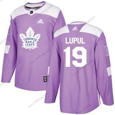 Adidas Herrar Toronto Maple Leafs #19 Joffrey Lupul Lila Autentisk Bekämpar cancer Stitched NHL Tröjor