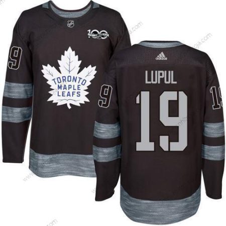 Adidas Herrar Toronto Maple Leafs #19 Joffrey Lupul Svart 100th Jubileum Stitched NHL 2017 Hockey Tröjor