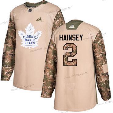 Adidas Herrar Toronto Maple Leafs #2 Ron Hainsey Camo Autentisk 2017 Veterans Day Stitched NHL Tröjor