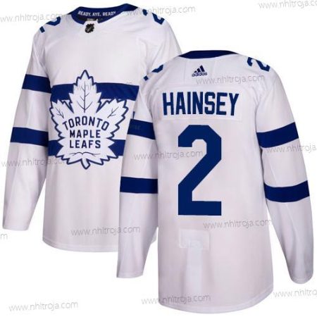 Adidas Herrar Toronto Maple Leafs #2 Ron Hainsey Vit Autentisk 2018 Stadium Series Stitched NHL Tröjor