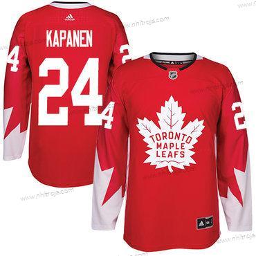 Adidas Herrar Toronto Maple Leafs #24 Kasperi Kapanen Röd Team Kanada Autentisk Stitched NHL Tröjor