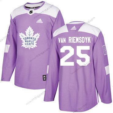 Adidas Herrar Toronto Maple Leafs #25 James Van Riemsdyk Lila Autentisk Bekämpar cancer Stitched NHL Tröjor