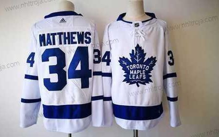 Adidas Herrar Toronto Maple Leafs #34 Auston Matthews Vit 2017-2018 Hockey Stitched NHL Tröjor