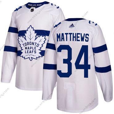 Adidas Herrar Toronto Maple Leafs #34 Auston Matthews Vit Autentisk 2018 Stadium Series Stitched NHL Tröjor