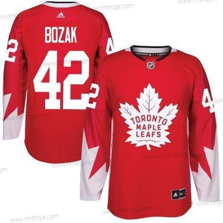 Adidas Herrar Toronto Maple Leafs #42 Tyler Bozak Röd Team Kanada Autentisk Stitched NHL Tröjor