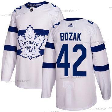 Adidas Herrar Toronto Maple Leafs #42 Tyler Bozak Vit Autentisk 2018 Stadium Series Stitched NHL Tröjor