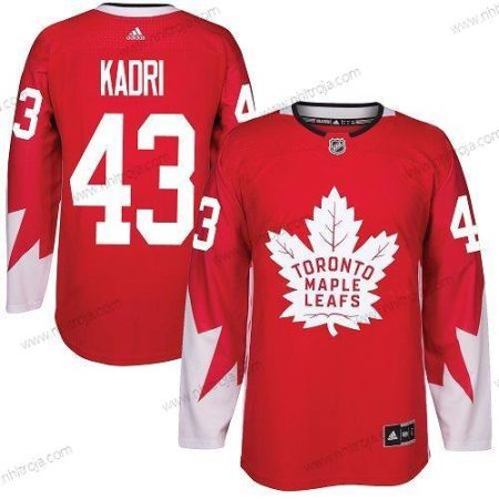 Adidas Herrar Toronto Maple Leafs #43 Nazem Kadri Röd Team Kanada Autentisk Stitched NHL Tröjor