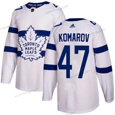 Adidas Herrar Toronto Maple Leafs #47 Leo Komarov Vit Autentisk 2018 Stadium Series Stitched NHL Tröjor