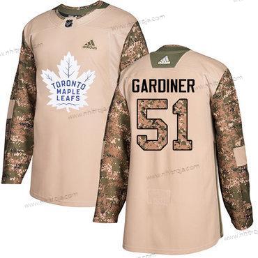 Adidas Herrar Toronto Maple Leafs #51 Jake Gardiner Camo Autentisk 2017 Veterans Day Stitched NHL Tröjor