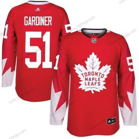 Adidas Herrar Toronto Maple Leafs #51 Jake Gardiner Röd Team Kanada Autentisk Stitched NHL Tröjor