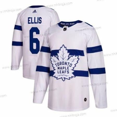 Adidas Herrar Toronto Maple Leafs #6 Ron Ellis Vit Stitched NHL Tröjor