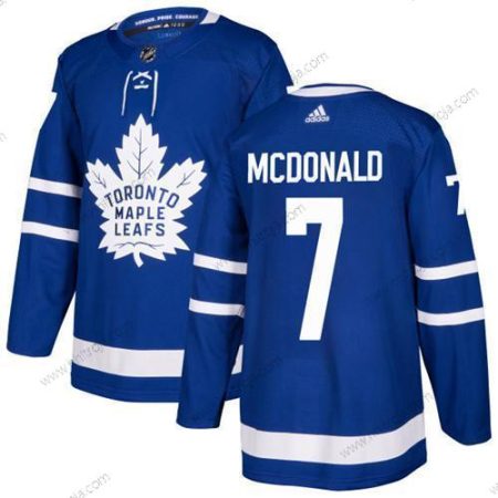 Adidas Herrar Toronto Maple Leafs #7 Lanny Mcdonald Blå Autentisk Stitched NHL Hemma Tröjor