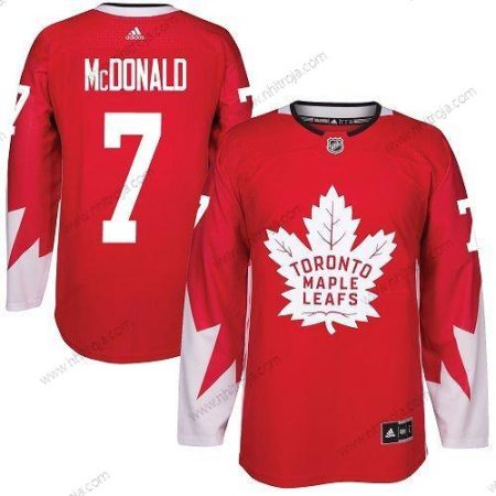 Adidas Herrar Toronto Maple Leafs #7 Lanny Mcdonald Röd Team Kanada Autentisk Stitched NHL Tröjor