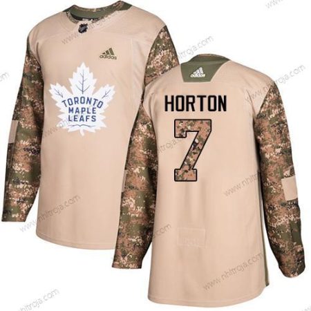 Adidas Herrar Toronto Maple Leafs #7 Tim Horton Camo Autentisk 2017 Veterans Day Stitched NHL Tröjor