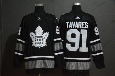 Adidas Herrar Toronto Maple Leafs 91 John Tavares Svart 2019 NHL All-Star Tröjor