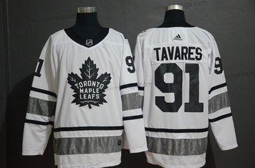 Adidas Herrar Toronto Maple Leafs 91 John Tavares Vit 2019 NHL All-Star Tröjor