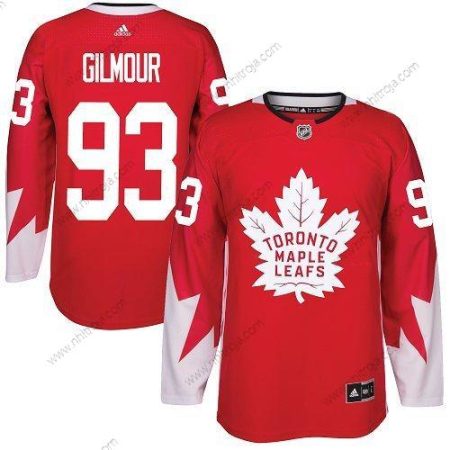 Adidas Herrar Toronto Maple Leafs #93 Doug Gilmour Röd Team Kanada Autentisk Stitched NHL Tröjor