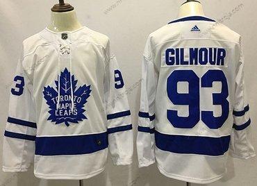 Adidas Herrar Toronto Maple Leafs #93 Doug Gilmour Vit Road Autentisk Stitched NHL Tröjor