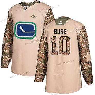 Adidas Herrar Vancouver Canucks #10 Pavel Bure Camo Autentisk 2017 Veterans Day Stitched NHL Tröjor