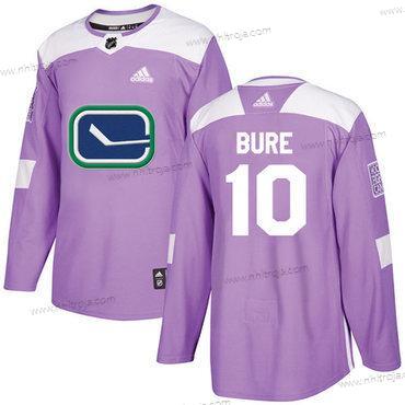 Adidas Herrar Vancouver Canucks #10 Pavel Bure Lila Autentisk Bekämpar cancer Stitched NHL Tröjor