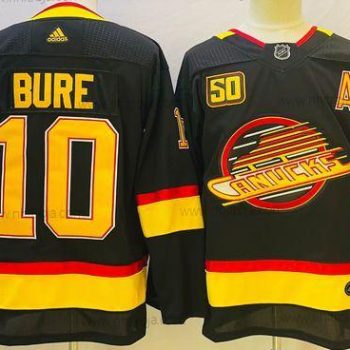 Adidas Herrar Vancouver Canucks #10 Pavel Bure Svart 50Th Säsong Stitched NHL Tröjor