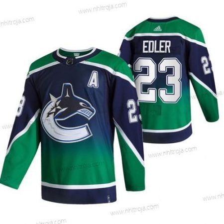 Adidas Herrar Vancouver Canucks #23 Alexander Edler Grön 2020-21 Omvänd Retro Alternativ NHL Tröjor