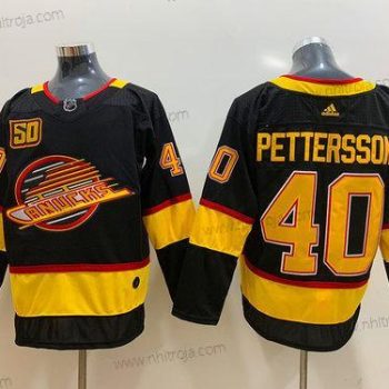 Adidas Herrar Vancouver Canucks 40 Elias Pettersson Svart 50Th Säsong Tröjor