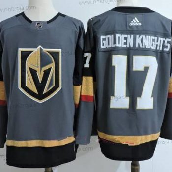 Adidas Herrar Vegas Golden Knights #17 Golden Knights Grå 2017-2018 Hockey Stitched NHL Tröjor