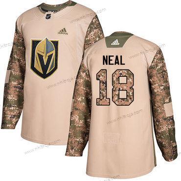 Adidas Herrar Vegas Golden Knights #18 James Neal Camo Autentisk 2017 Veterans Day Stitched NHL Tröjor