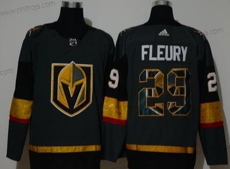 Adidas Herrar Vegas Golden Knights #29 Marc-Andre Fleury Grå With Team Logo Stitched NHL Tröjor