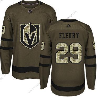 Adidas Herrar Vegas Golden Knights #29 Marc-Andre Fleury Grön Salute to Service Stitched NHL Tröjor