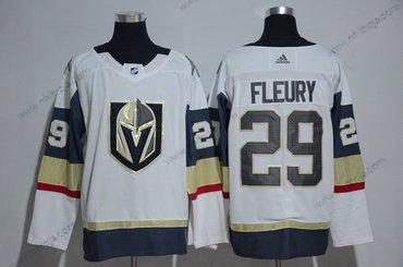 Adidas Herrar Vegas Golden Knights #29 Marc-Andre Fleury Vit 2017-2018 Hockey Stitched NHL Tröjor