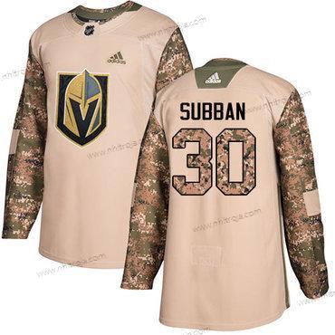 Adidas Herrar Vegas Golden Knights #30 Malcolm Subban Camo Autentisk 2017 Veterans Day Stitched NHL Tröjor