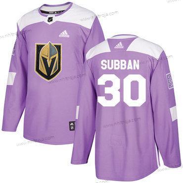 Adidas Herrar Vegas Golden Knights #30 Malcolm Subban Lila Autentisk Bekämpar cancer Stitched NHL Tröjor