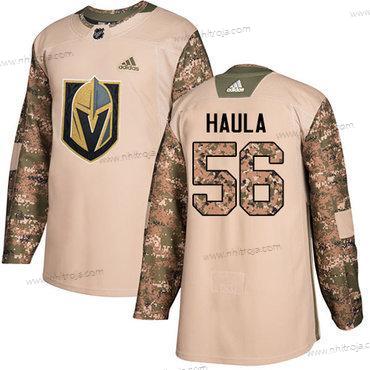 Adidas Herrar Vegas Golden Knights #56 Erik Haula Camo Autentisk 2017 Veterans Day Stitched NHL Tröjor