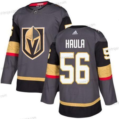 Adidas Herrar Vegas Golden Knights #56 Erik Haula Grå Autentisk Stitched NHL Hemma Tröjor