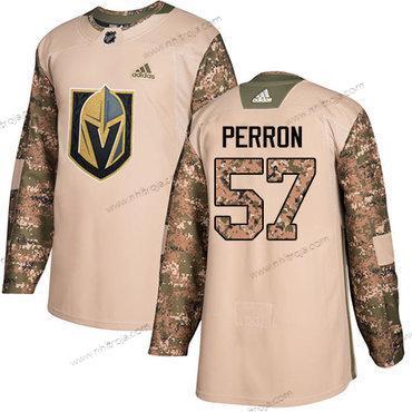 Adidas Herrar Vegas Golden Knights #57 David Perron Camo Autentisk 2017 Veterans Day Stitched NHL Tröjor