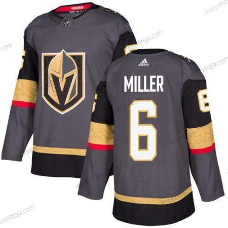 Adidas Herrar Vegas Golden Knights #6 Colin Miller Grå Autentisk Stitched NHL Hemma Tröjor