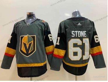 Adidas Herrar Vegas Golden Knights #61 Mark Stone Grå Autentisk Stitched NHL Hemma Tröjor