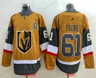 Adidas Herrar Vegas Golden Knights #61 Mark Stone Guld 2020-21 Alternativ Stitched Tröjor