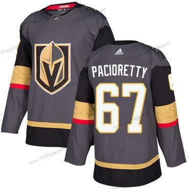 Adidas Herrar Vegas Golden Knights #67 Autentisk Max Pacioretty Grå NHL Hemma Tröjor