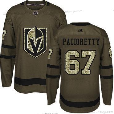 Adidas Herrar Vegas Golden Knights #67 Max Pacioretty Grön Salute to Service Stitched NHL Tröjor