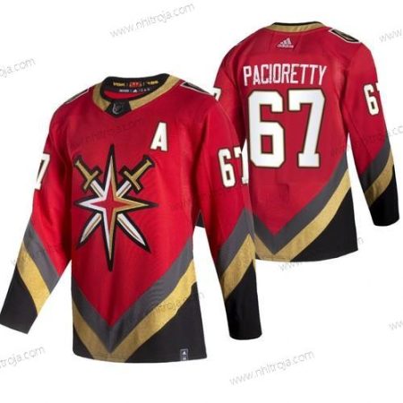 Adidas Herrar Vegas Golden Knights #67 Max Pacioretty Röd 2020-21 Omvänd Retro Alternativ NHL Tröjor