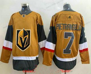 Adidas Herrar Vegas Golden Knights #7 Alex Pietrangelo Guld 2020-21 Alternativ Stitched Tröjor