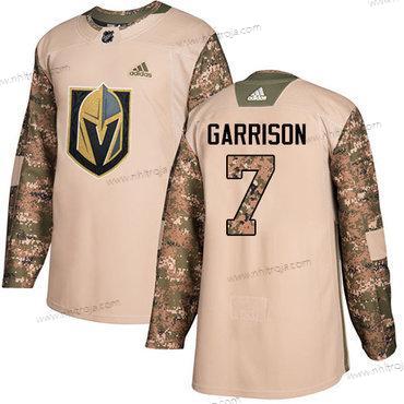 Adidas Herrar Vegas Golden Knights #7 Jason Garrison Camo Autentisk 2017 Veterans Day Stitched NHL Tröjor